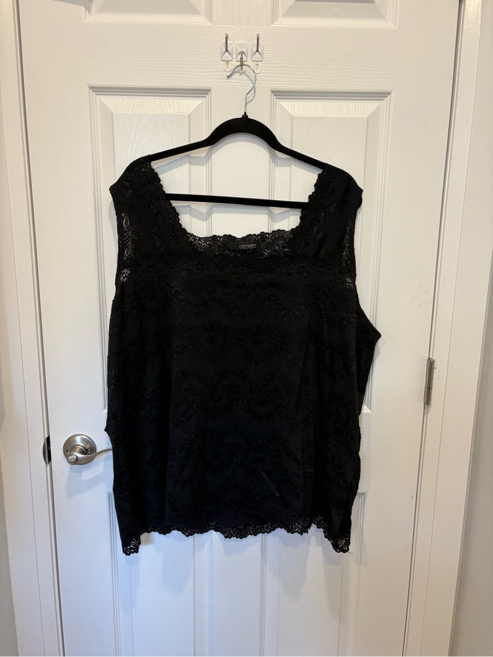 Penningtons contemporary Black Lace Sleeveless Women's Top #1218